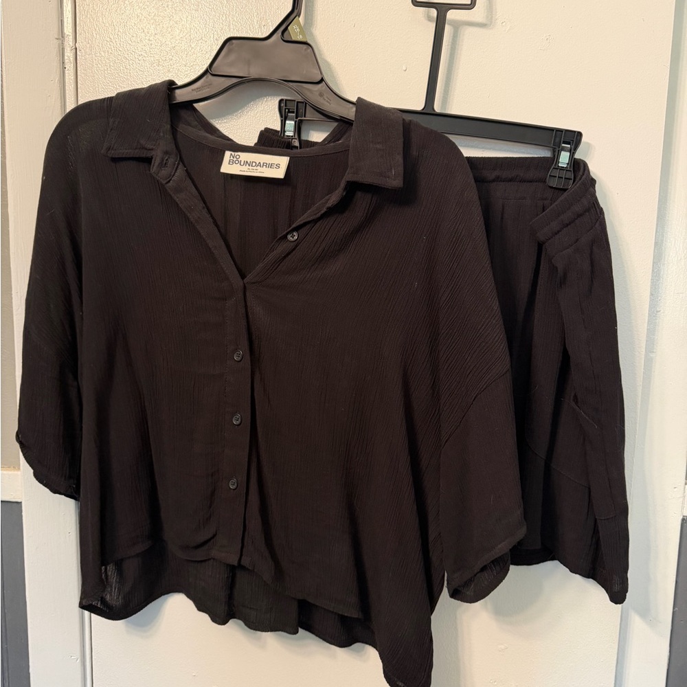 No Boundaries Black Casual Set